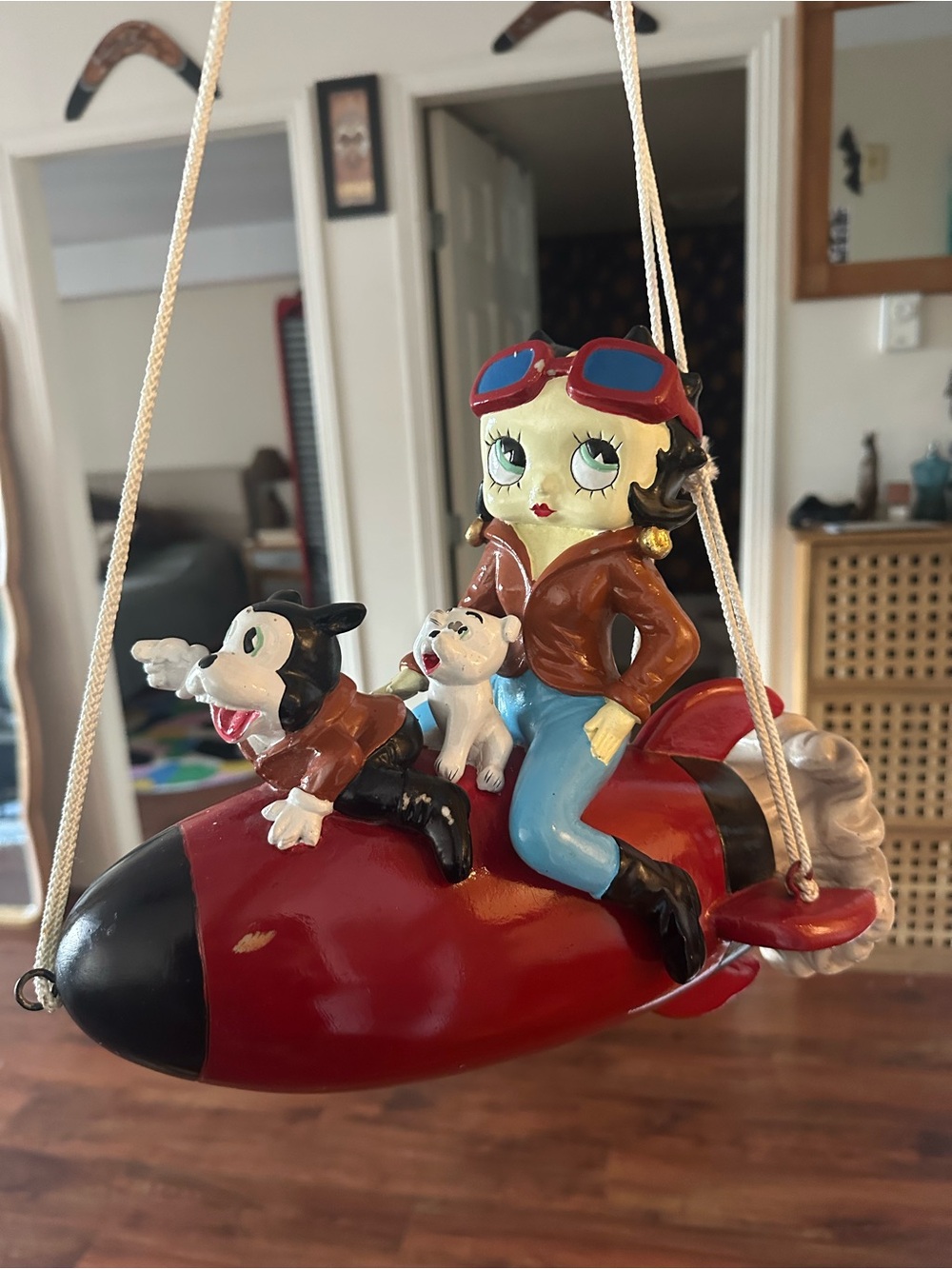 Rare Vintage Betty Boop On A Rocket Figure 32 By 30 Cm from early 2000s